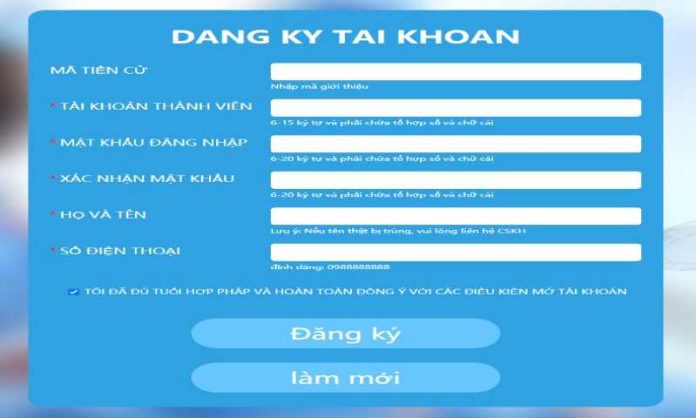 Đăng ký 123bet - 2 Các bước Đăng ký 123bet